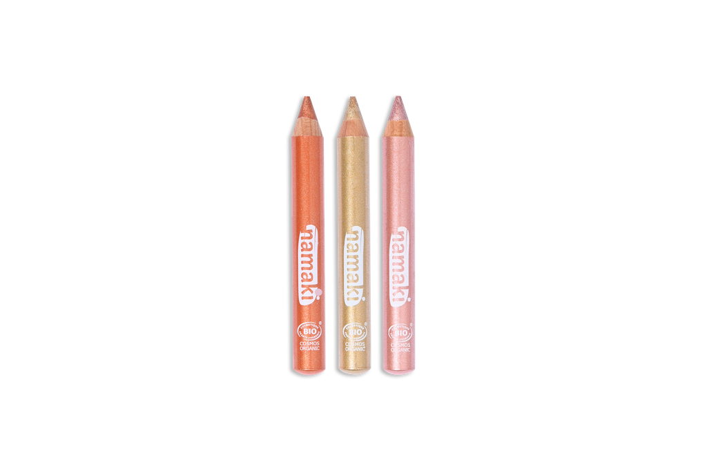 Kit 3 crayons de maquillage pailletés - Rayon de soleil**