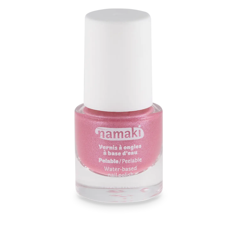 Vernis à ongles base eau pelable 22 - Rose pailleté