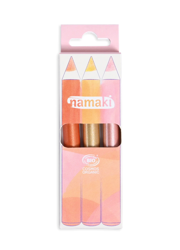 [110137] Set of 3 Glitter Make-up Pencils - Sunshine**