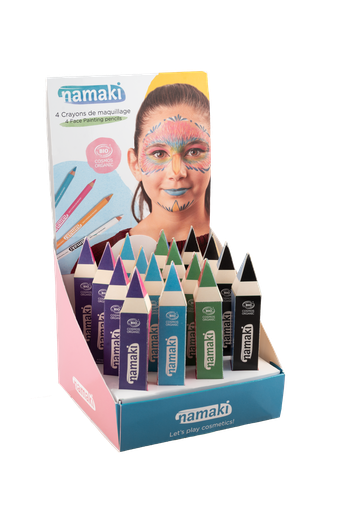 [130051] Shelf-ready Set of 4 Face Painting Slim Pencils**