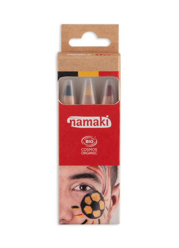 [110071] Set of 3 Supporter Face Painting Pencils - Black-Red-Yellow**